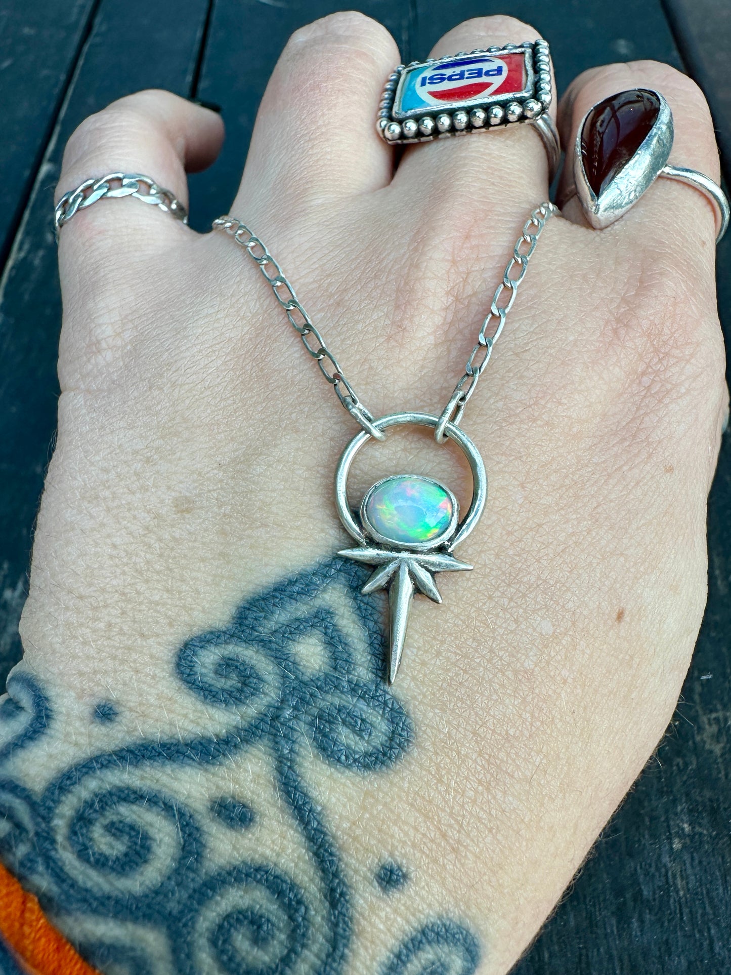 Opal North Star necklace