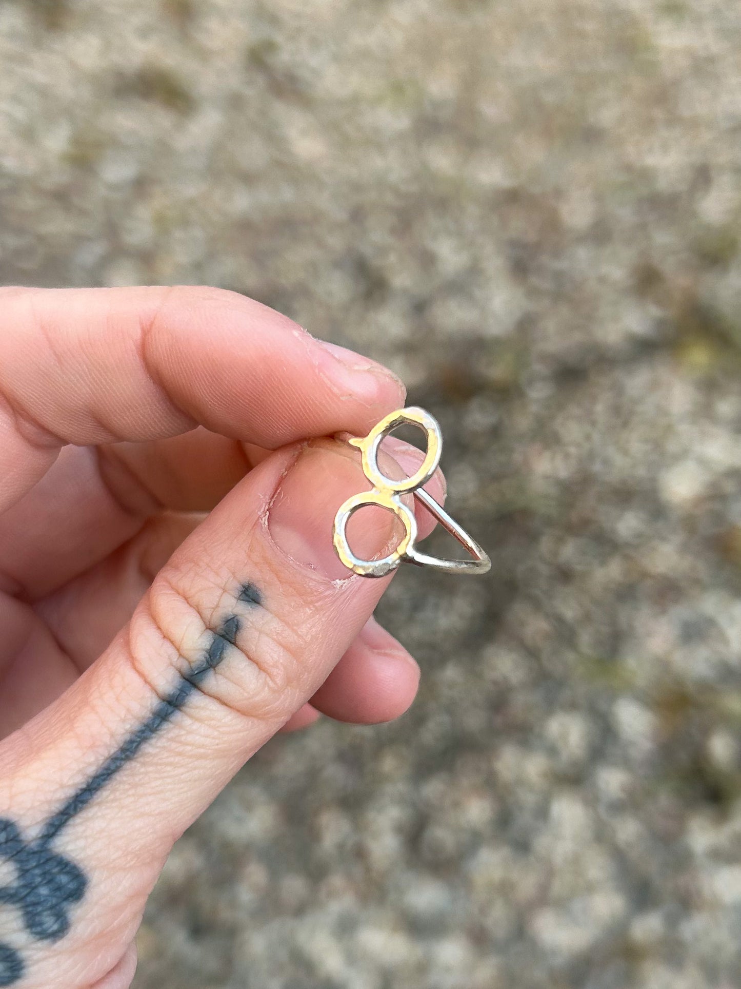 Stacked loops ring sz 7