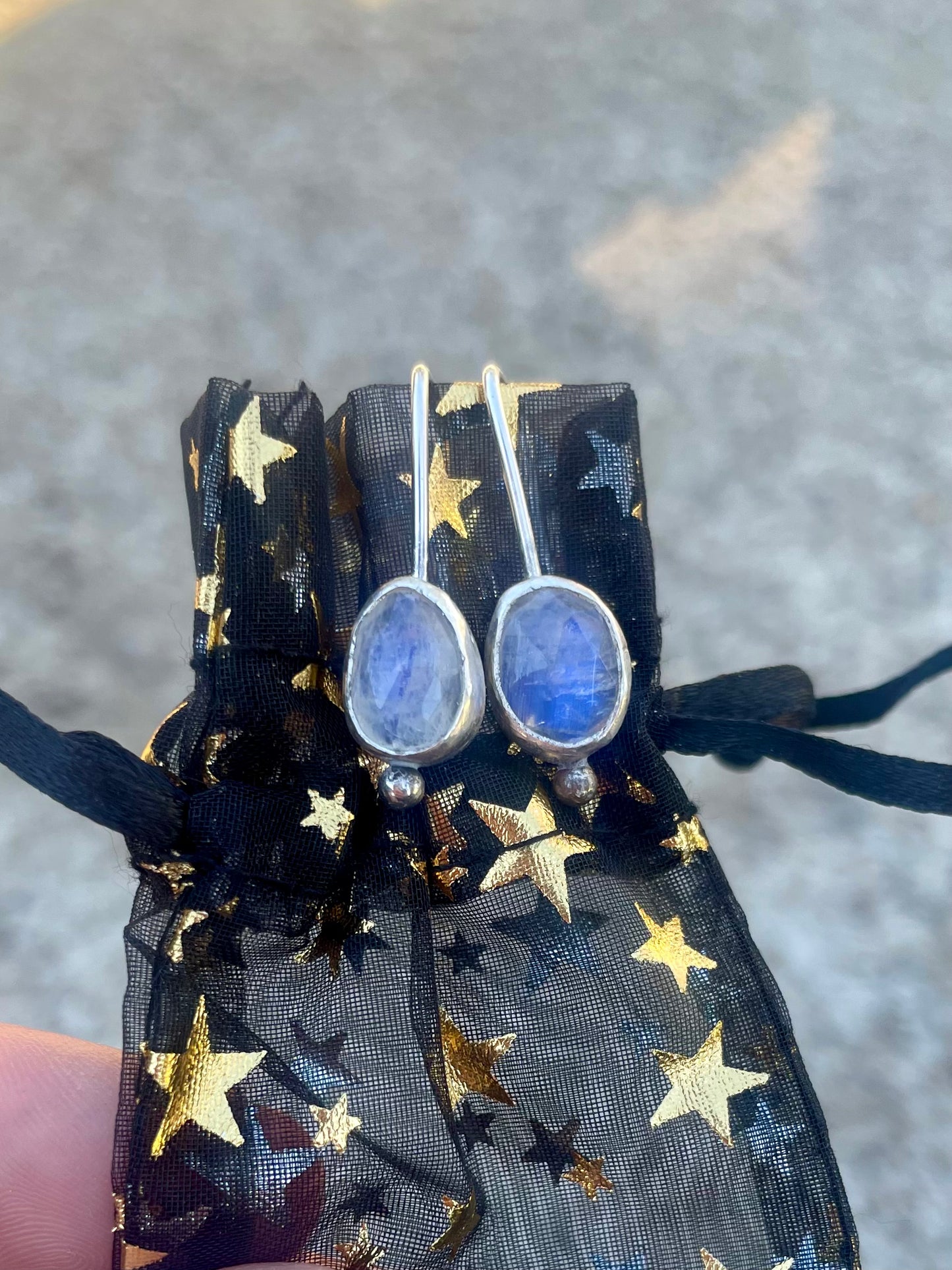 Moon drop earrings