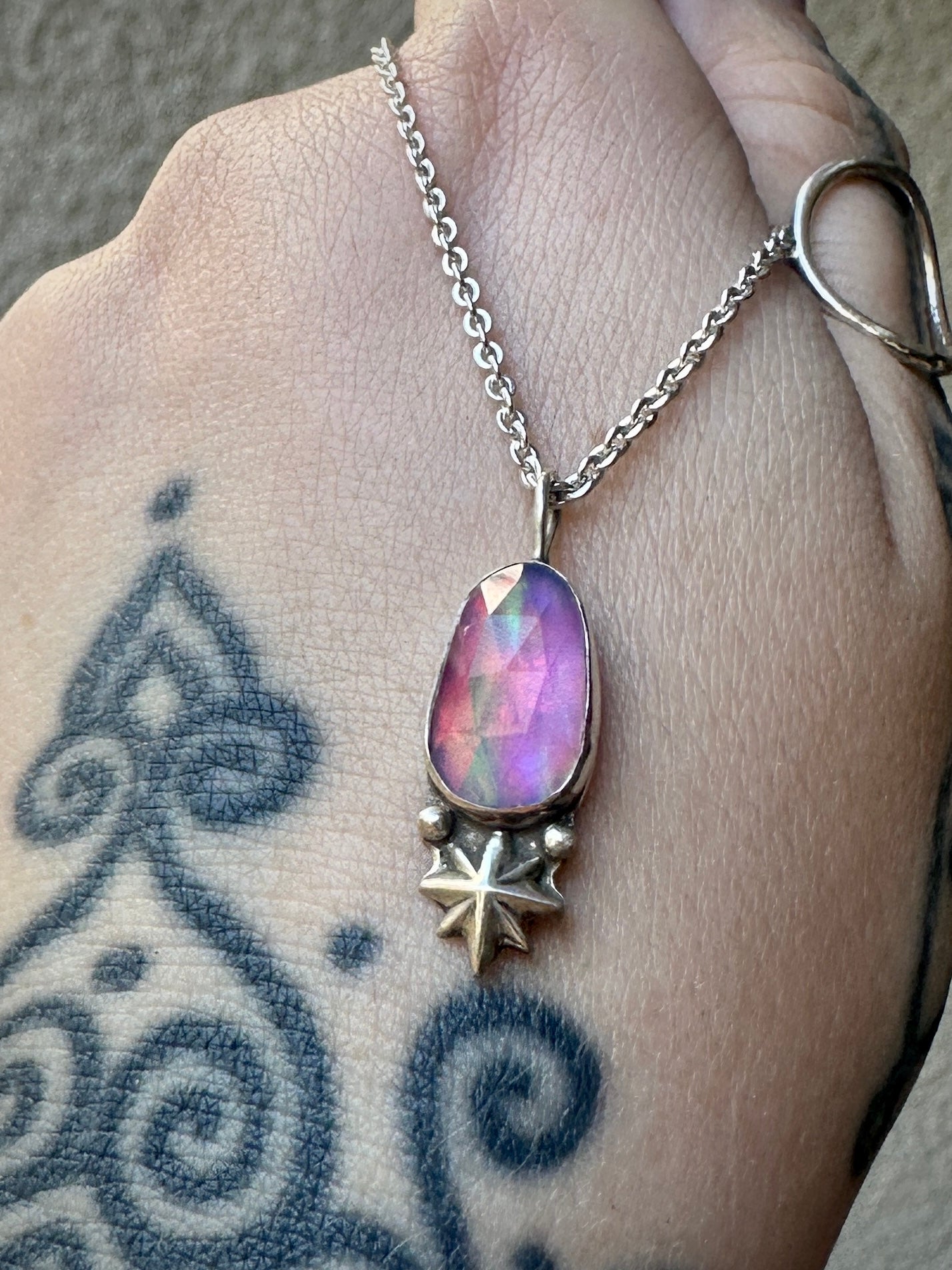 Pastel star necklace