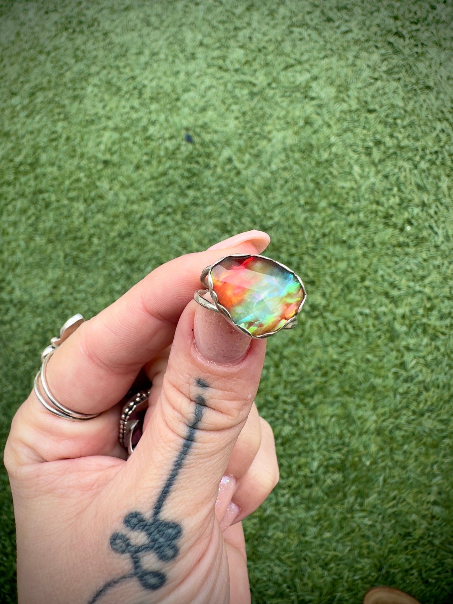 Rainbow ring sz 7