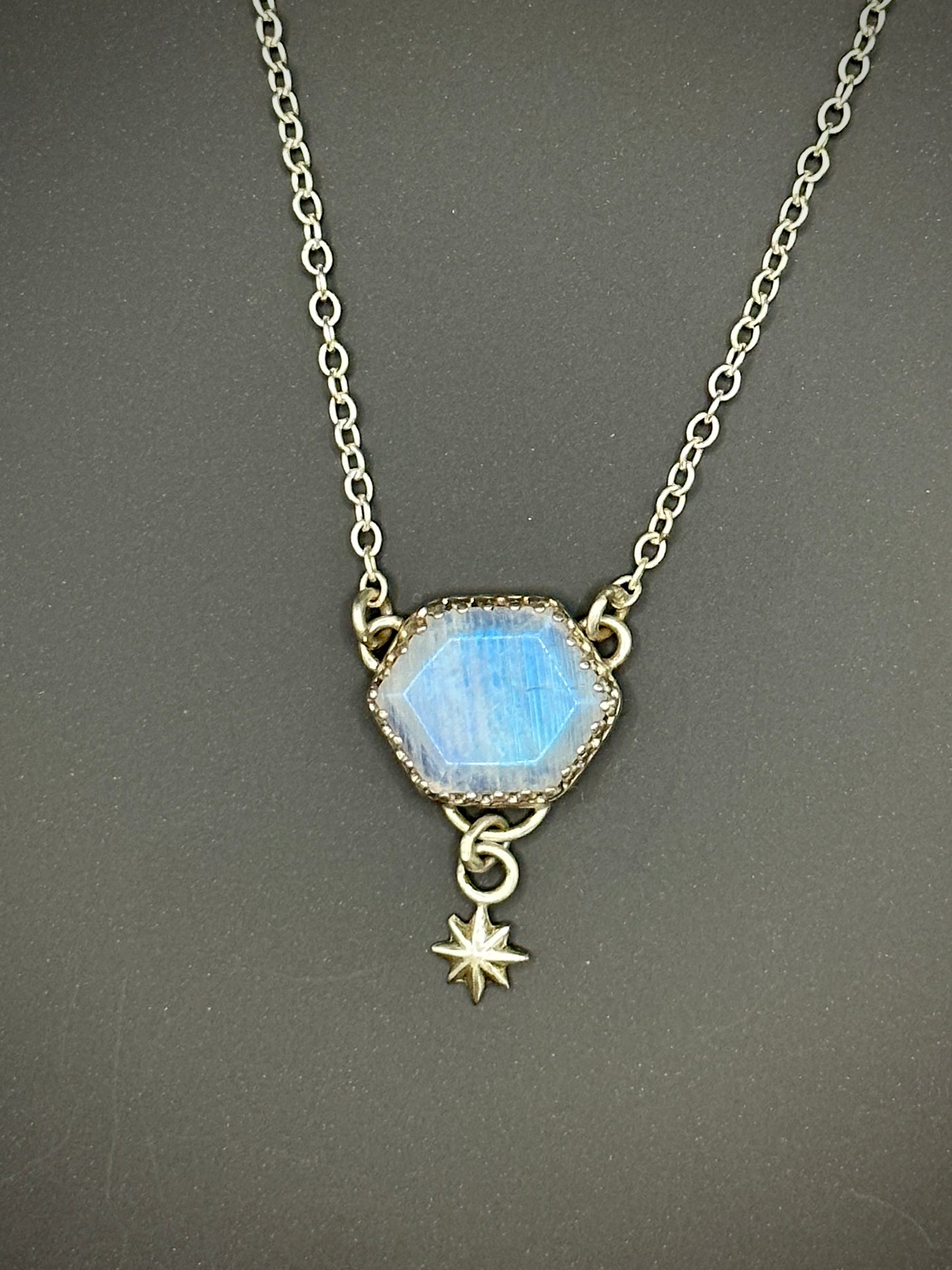 Moonstone starfall necklace