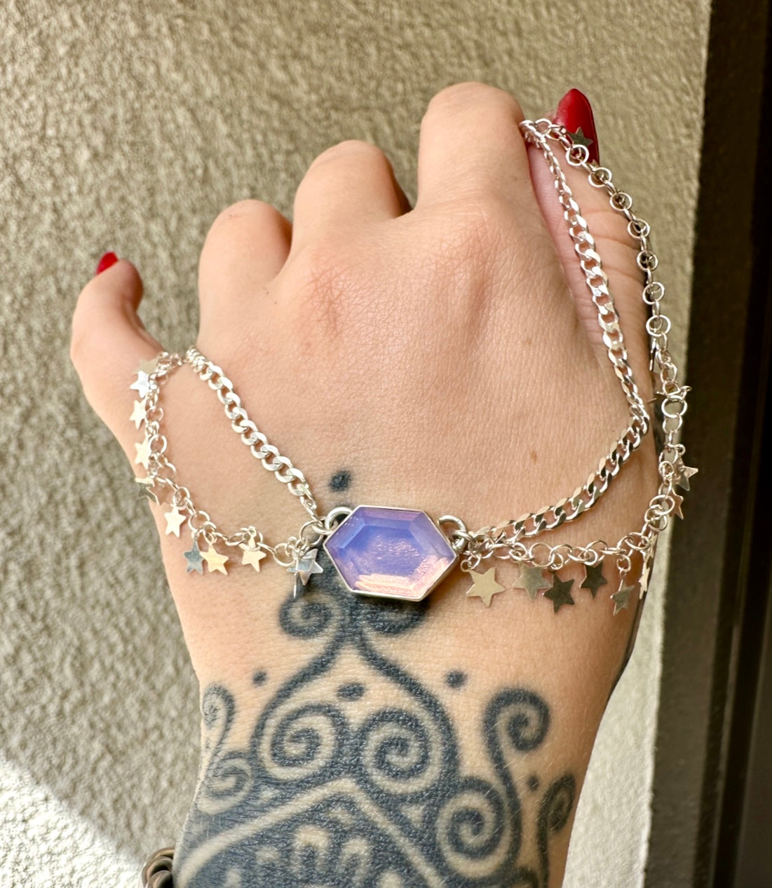 Lavender stars necklace