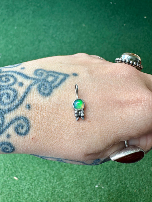 Opal bow charm 2