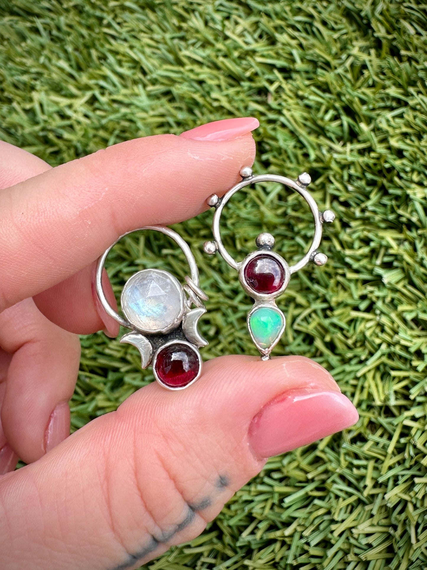 Garnet and opal talisman