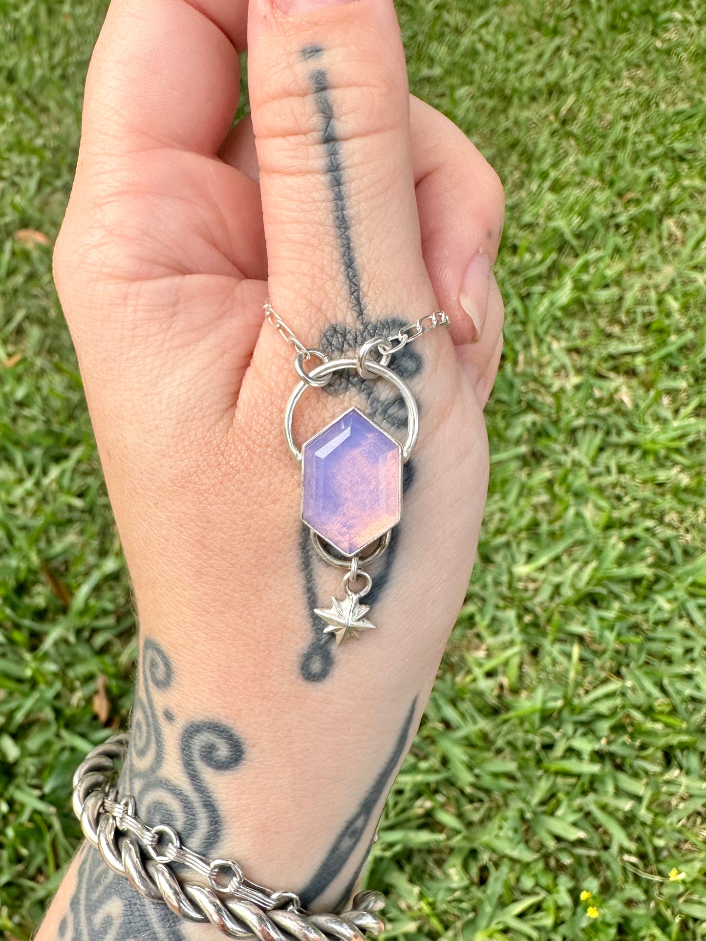 Lavender starfall necklace