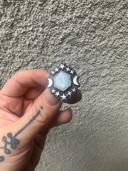 Starry night ring sz 8.6