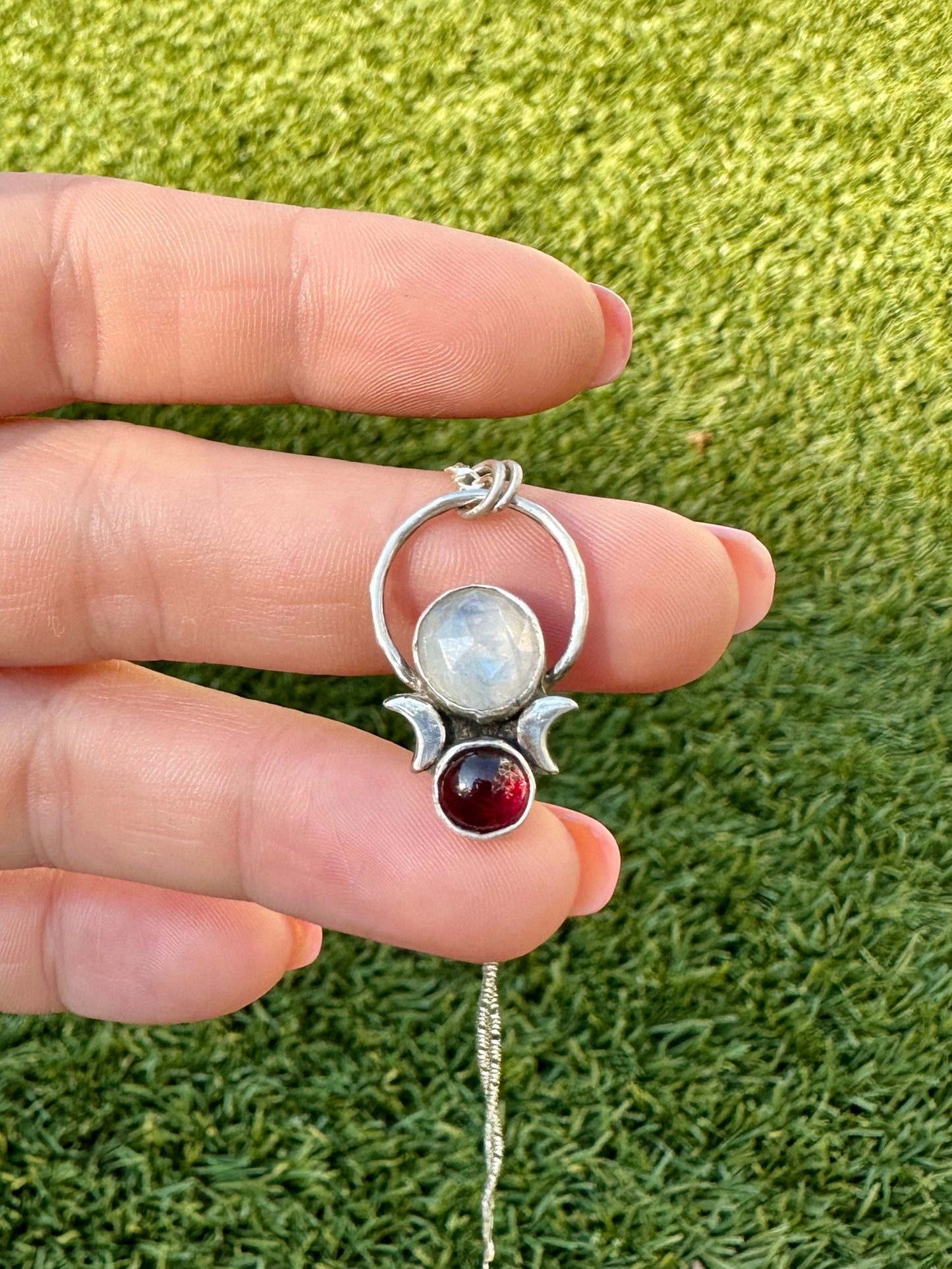 Garnet and moonstone talisman