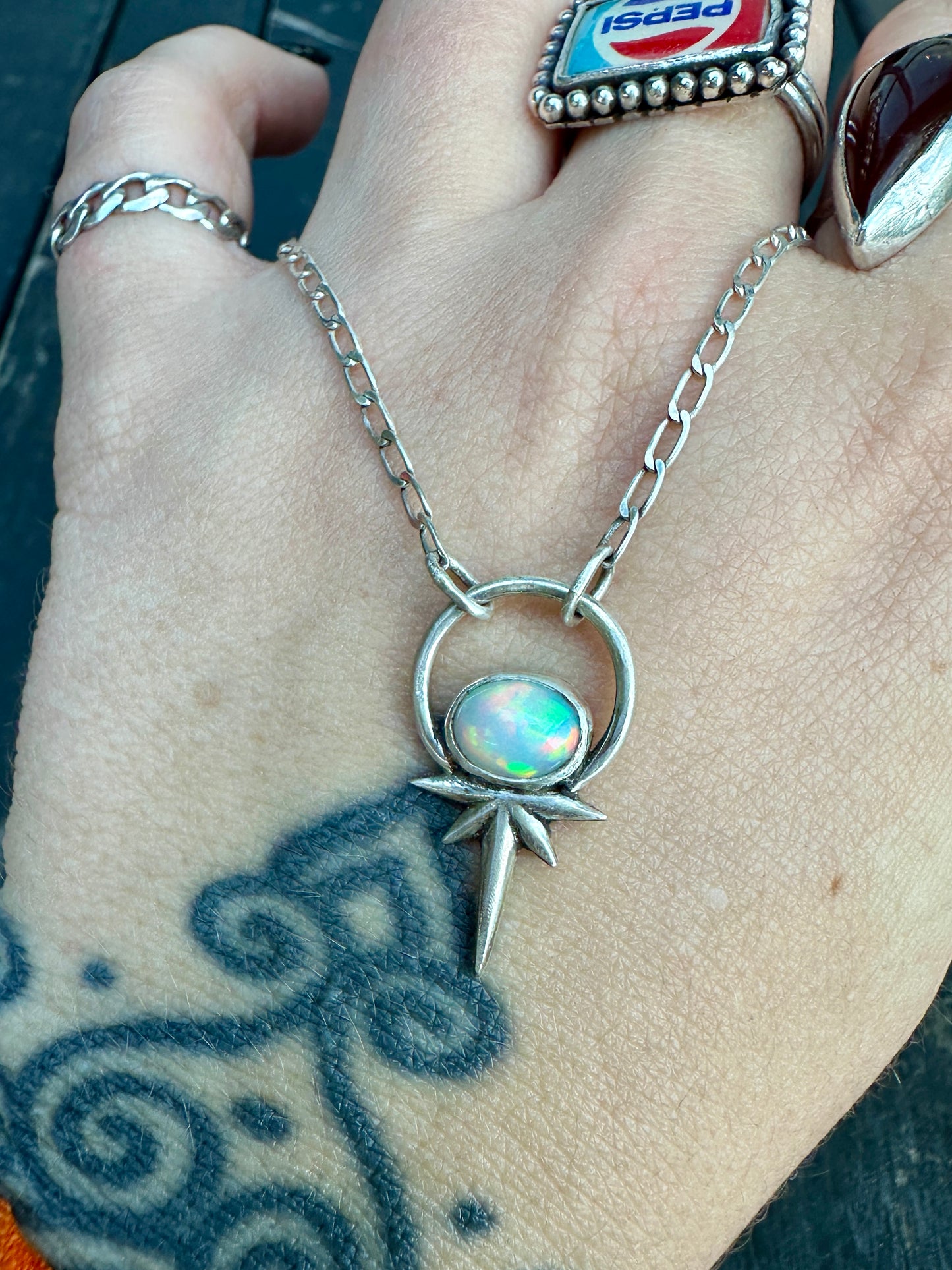 Opal North Star necklace