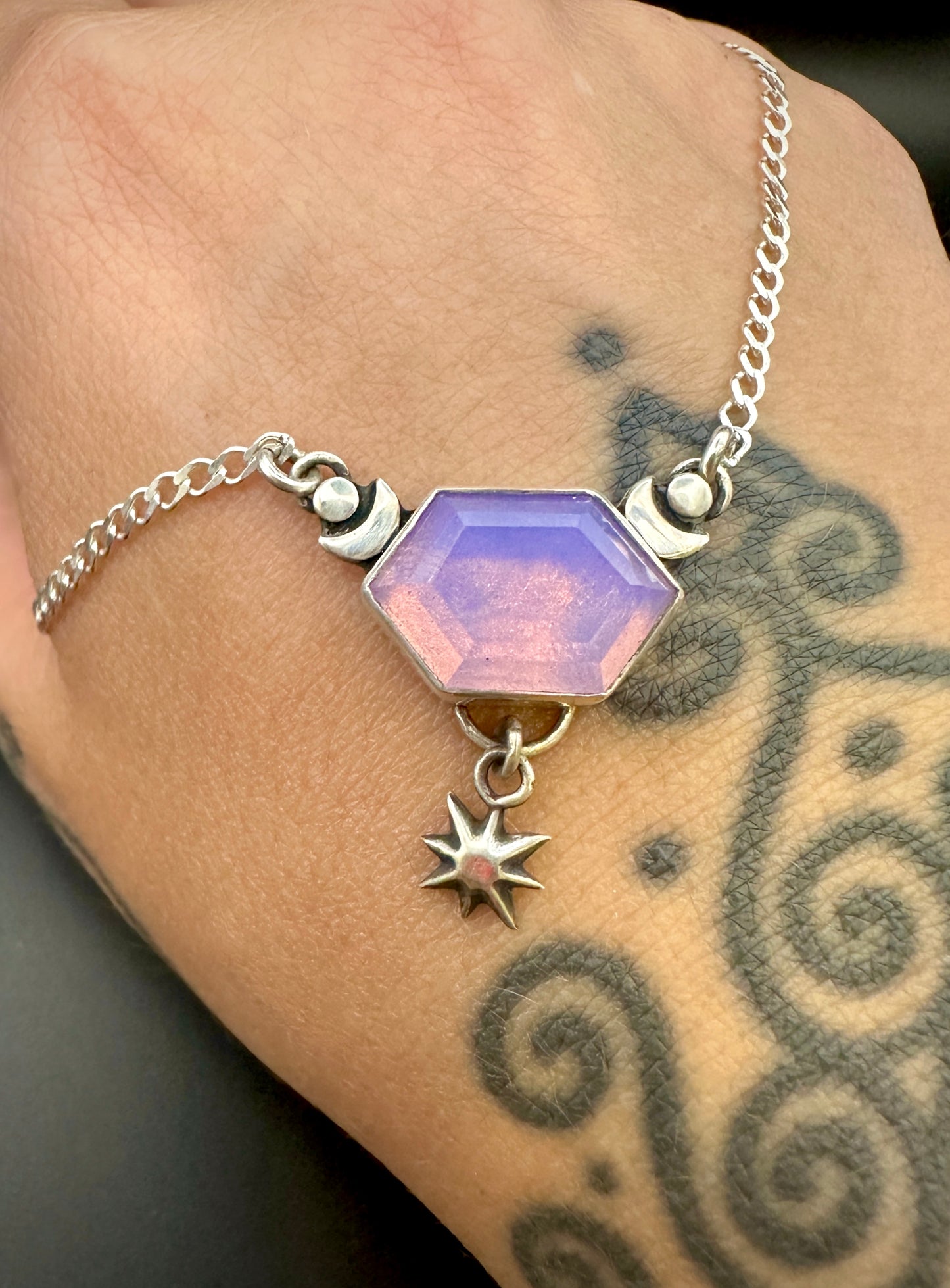 Lavender starfall necklace