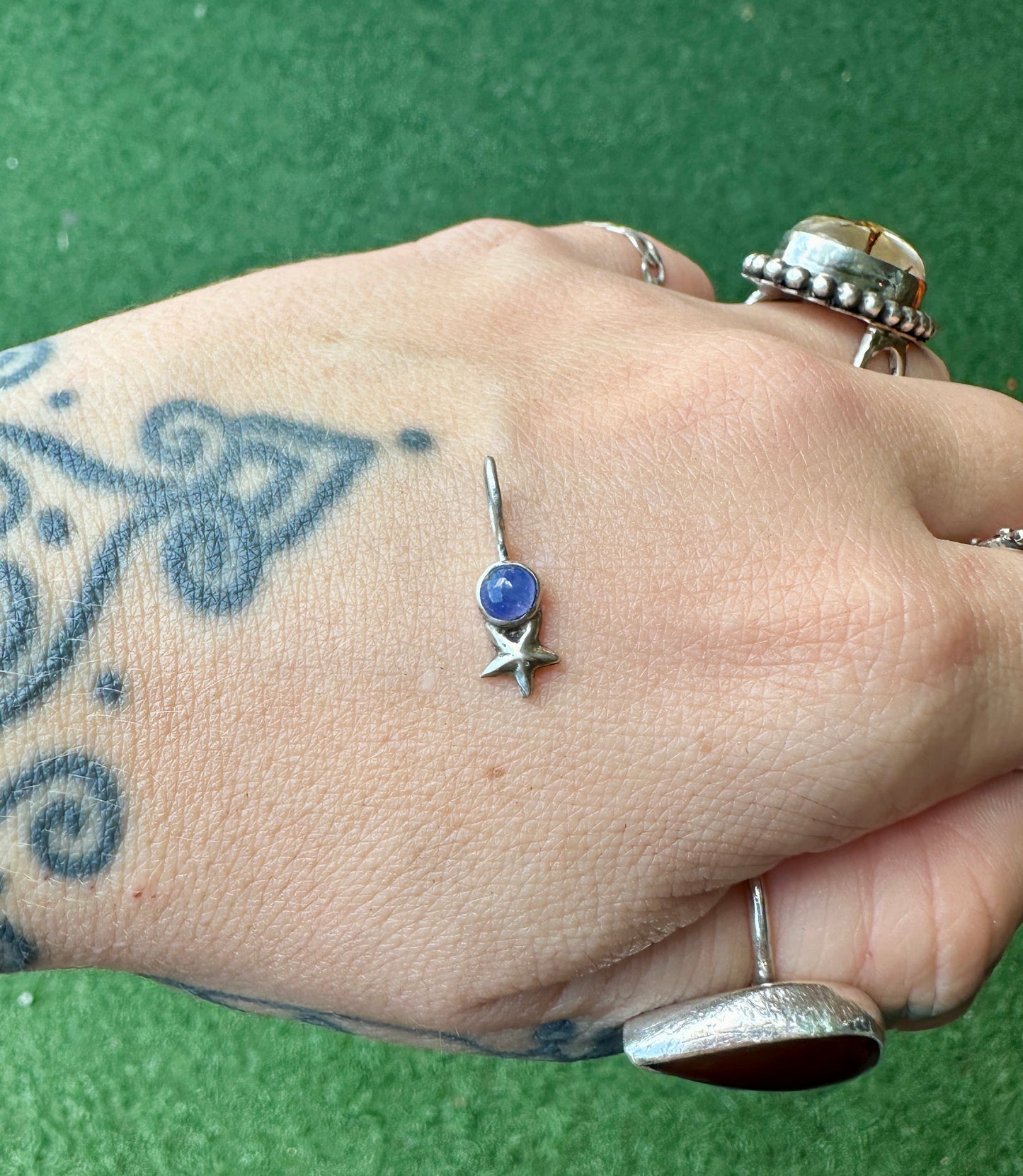 Tanzanite star charm