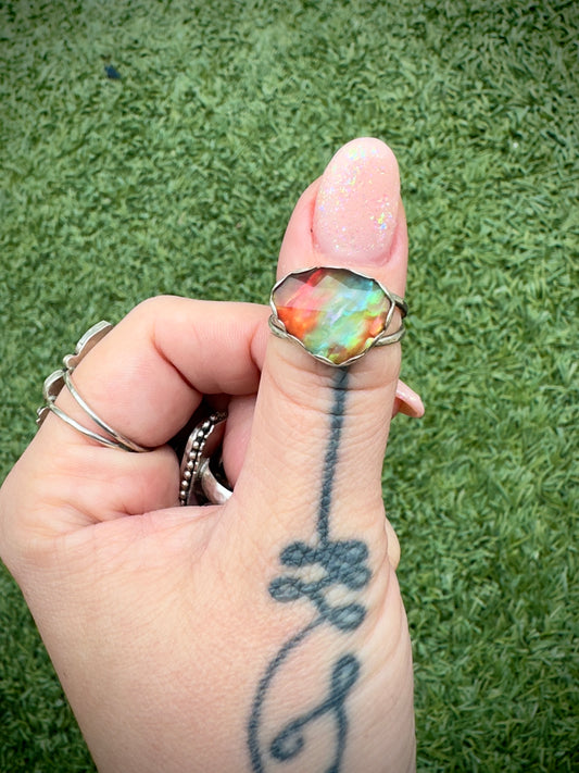 Rainbow ring sz 7