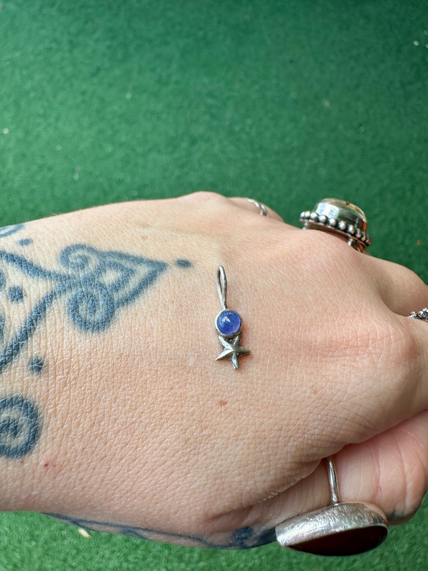 Tanzanite star charm