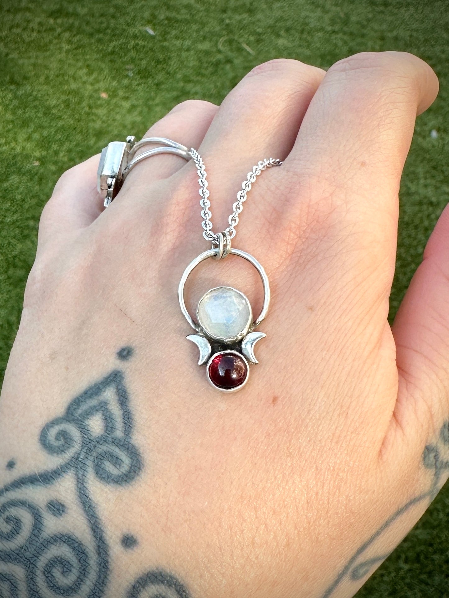 Garnet and moonstone talisman