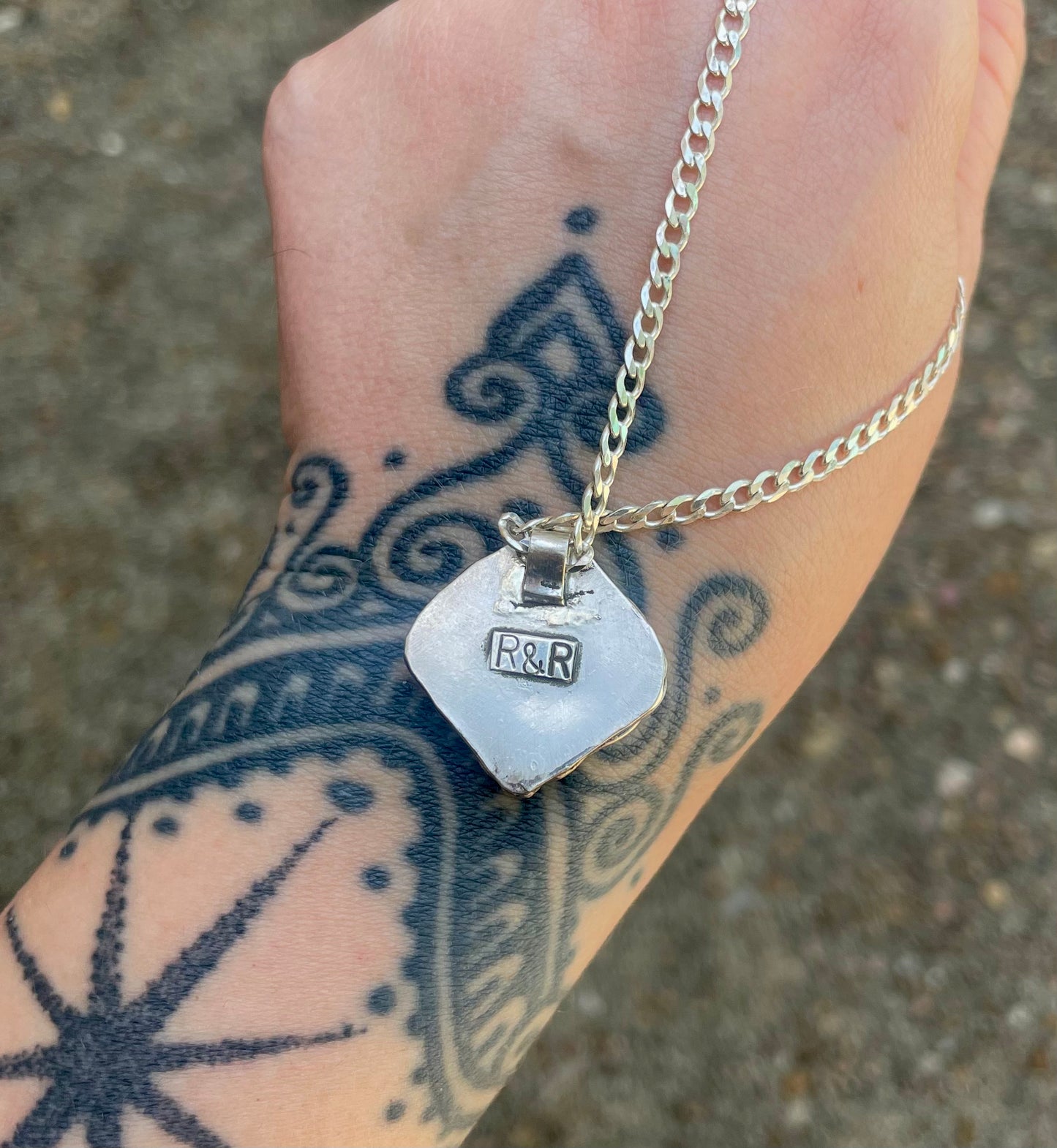 Heart die necklace