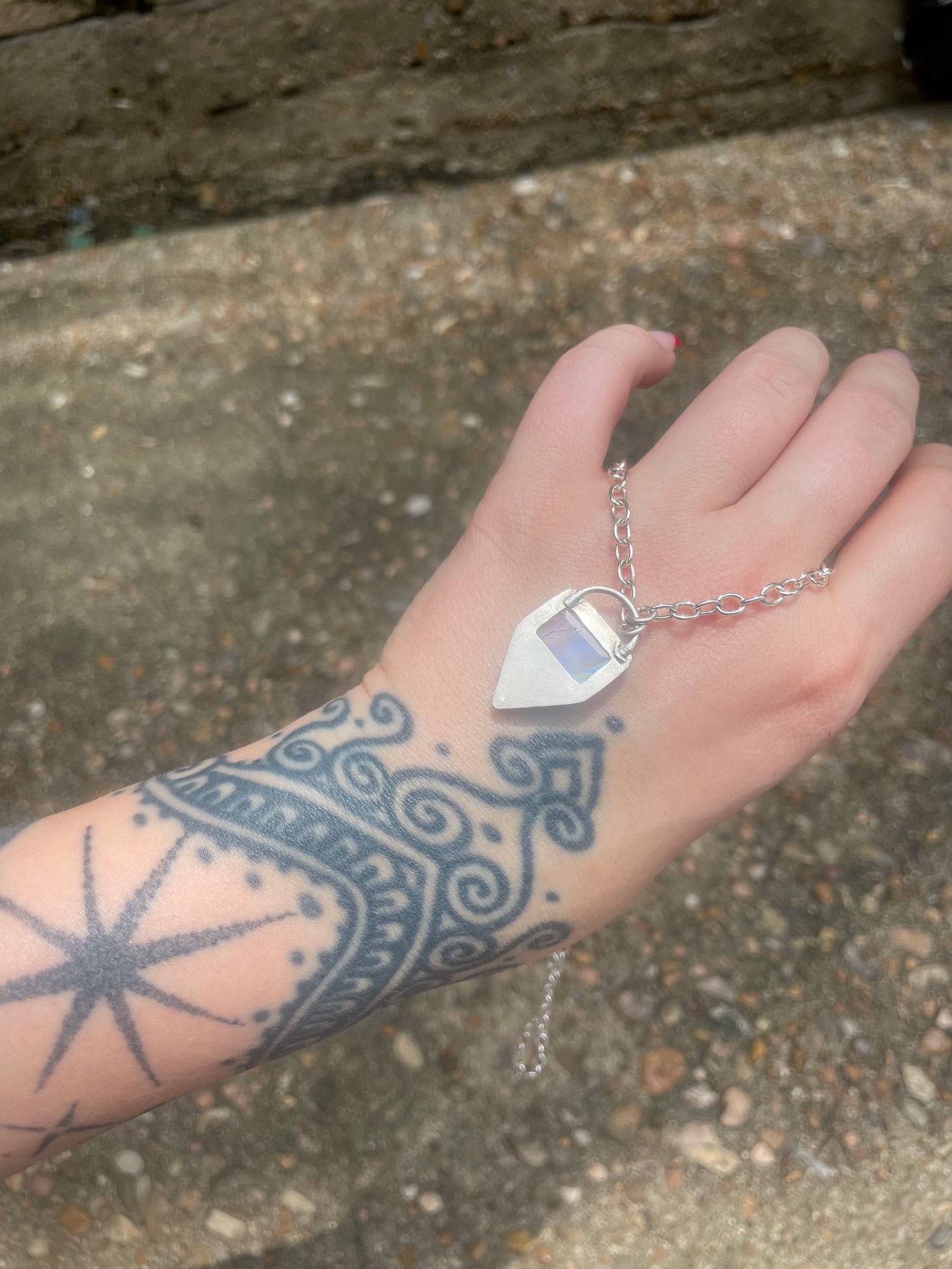 Moonstone and Opal amulet