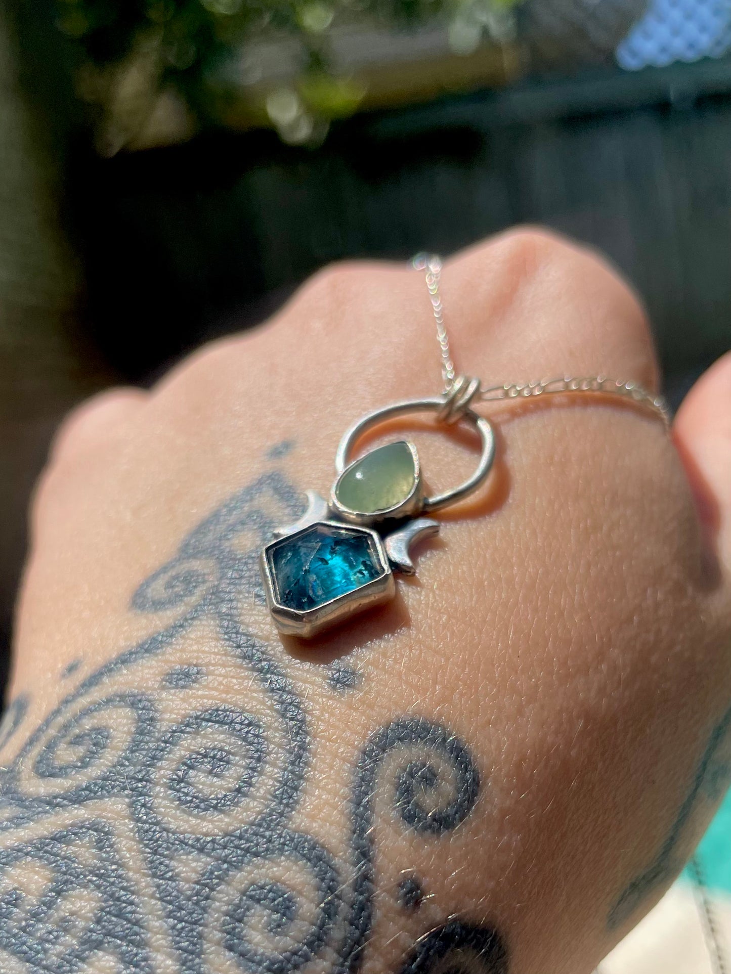 Aventurine and kyanite talisman