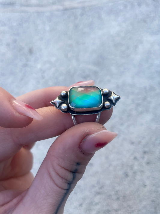 Aura Opal starry sky ring