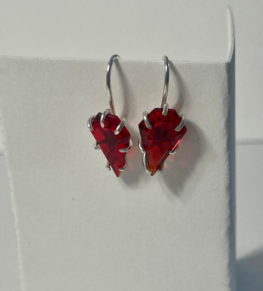 Red kite earrings
