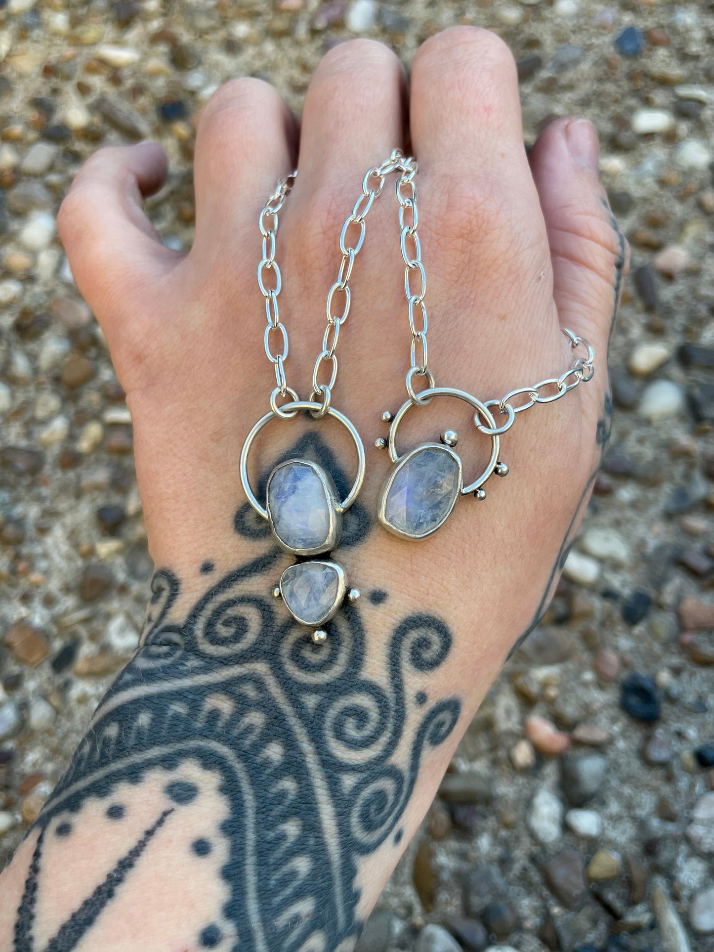 Drippy moonstone necklace