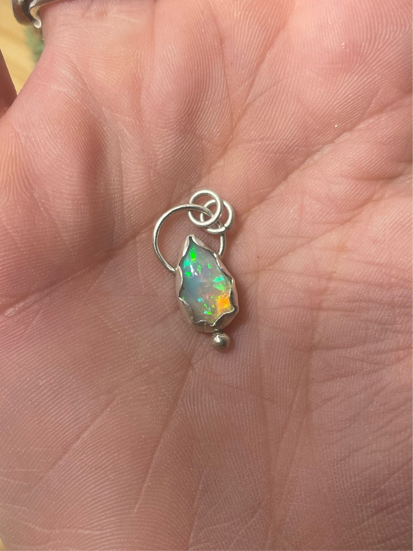 Opal teardrop necklace